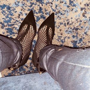 Dior fishnet booties